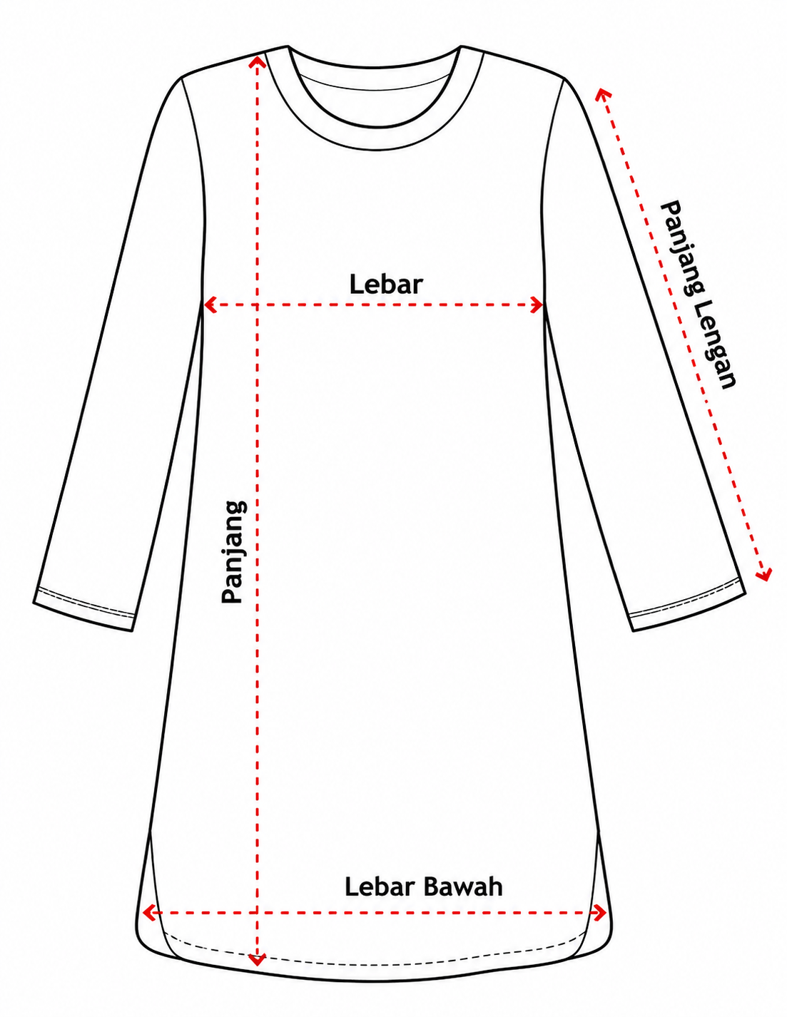 Size Chart Dewasa